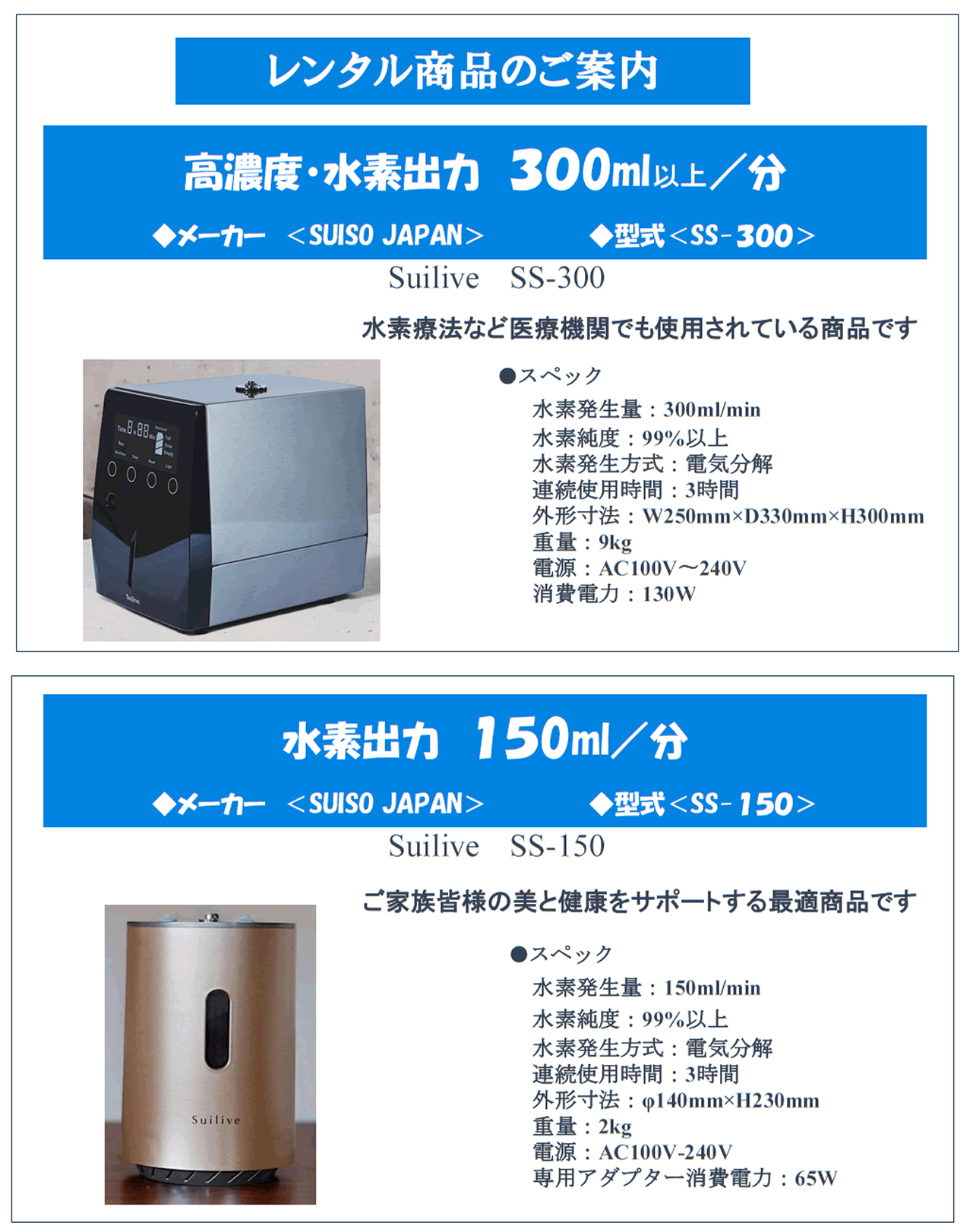 水素吸入機器